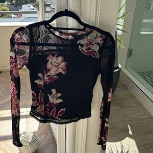 Free People Sheer and Solid Top